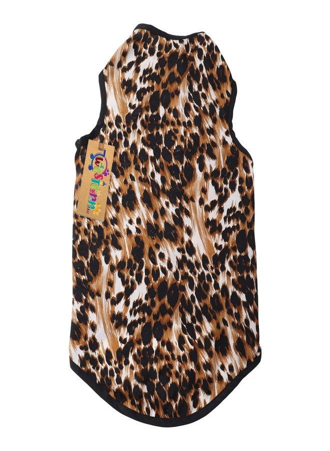 Western Era Funky Soft Cotton Dog T-Shirt | Comfortable & Breathable Dog Clothing | Stylish Sleeveless Vest Pet Outfit (Cheetah Print) (Large - 22inches) - Image 5